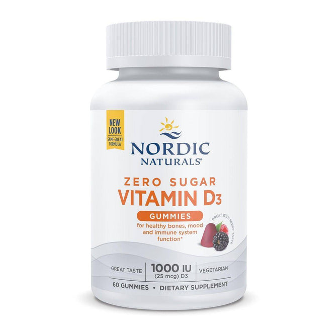 Nordic Naturals Zero Sugar Vitamin D3 1000IU 60 Gummies