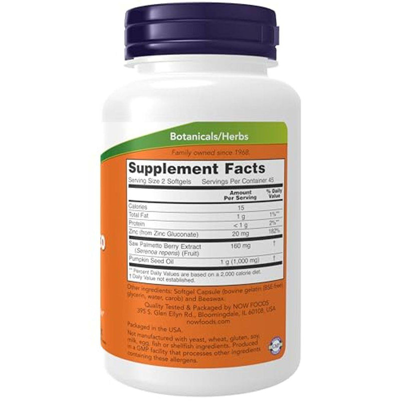 Now Saw Palmetto 80mg 90 Softgels
