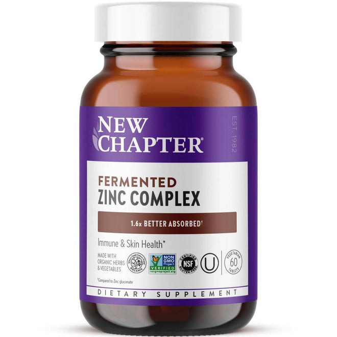 New Chapter Fermented Zinc Complex 60 Tablets