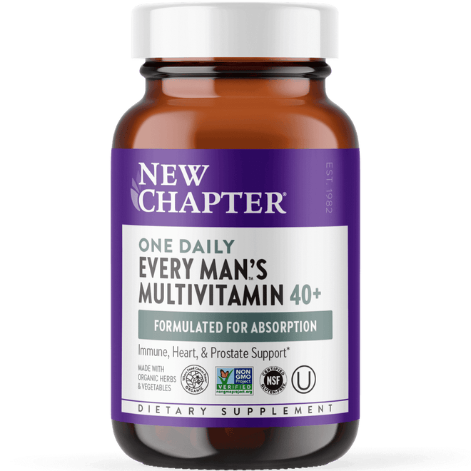 New Chapter One Daily Every Mans Multivitamin 40+ 72 Tablets