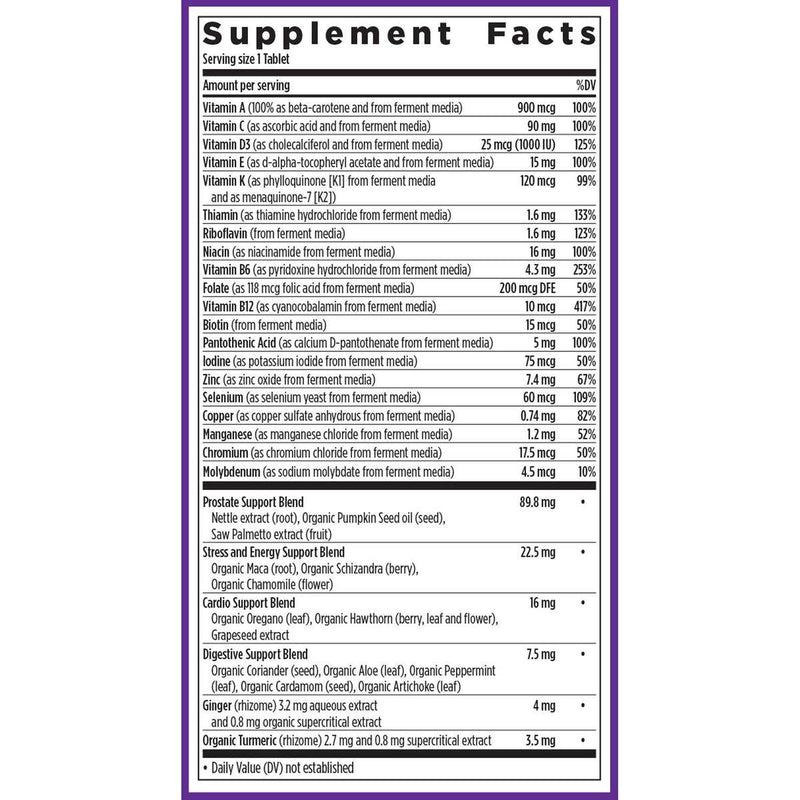 New Chapter One Daily Every Mans Multivitamin 40+ 72 Tablets