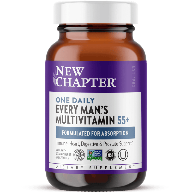 New Chapter One Daily Every Mans Multivitamin 55+ 72 Tablets