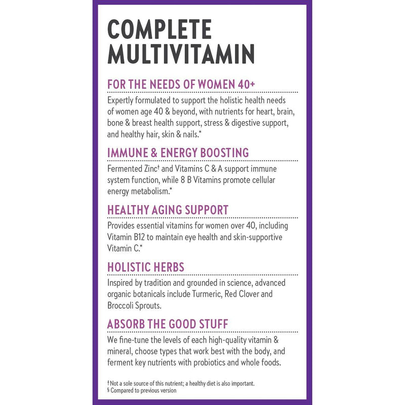 New Chapter One Daily Every Woman Multivitamin 40+ 72 Tablets
