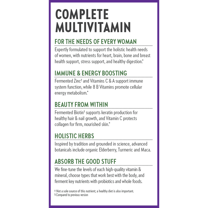 New Chapter One Daily Every Woman's Multivitamin 72 Tablets
