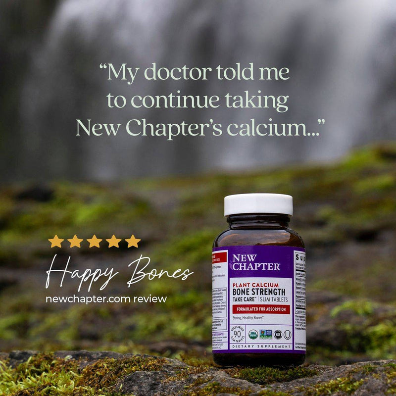 New Chapter Plant Calcium Bone Strength Take Care 60 Slim Tablets