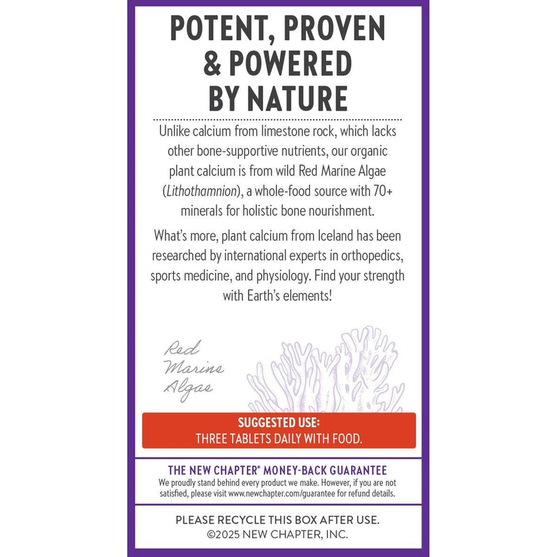 New Chapter Plant Calcium Bone Strength Take Care 60 Slim Tablets