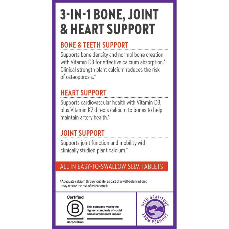 New Chapter Plant Calcium Bone Strength Take Care 60 Slim Tablets