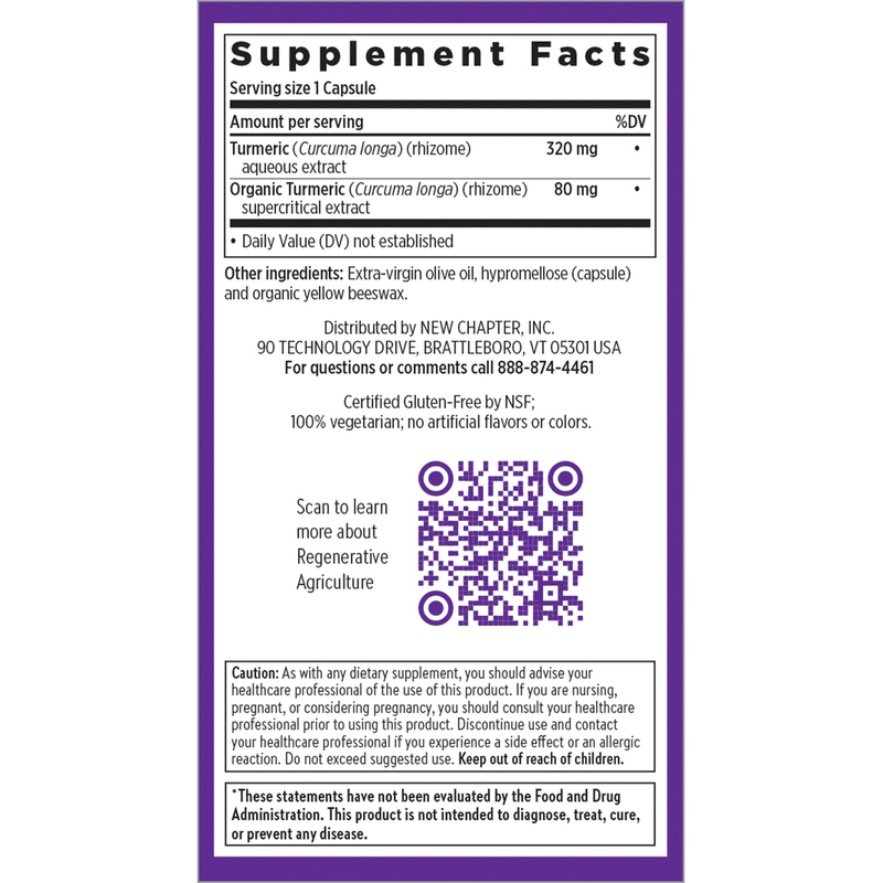 New Chapter Turmeric Force 30 Vegetable Capsules