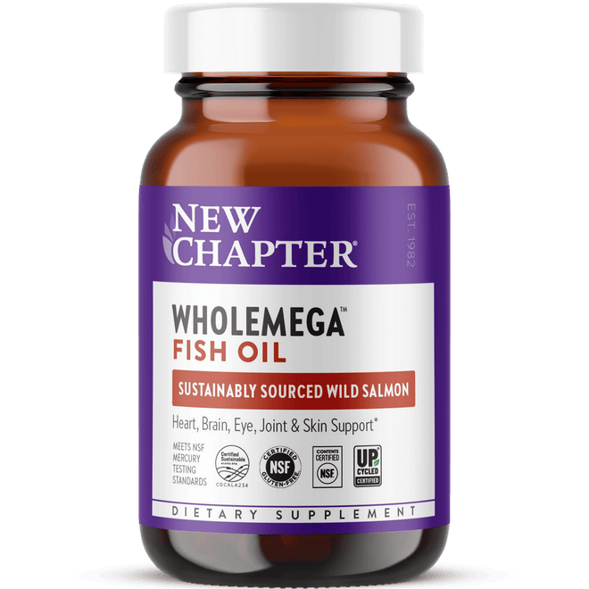 New Chapter Wholemega Fish Oil 1000mg 120 Softgels