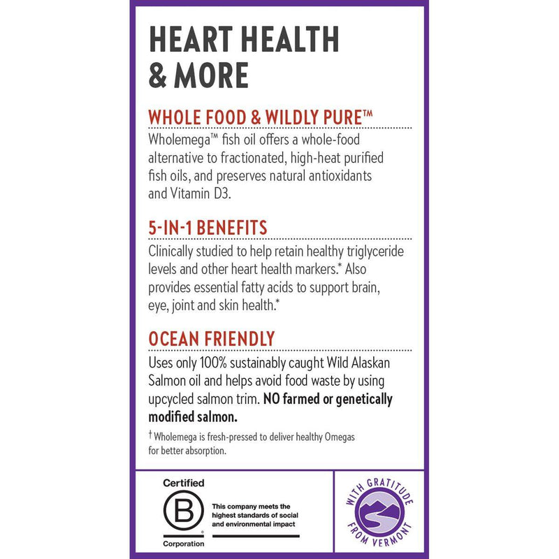 New Chapter Wholemega Fish Oil 1000mg 120 Softgels