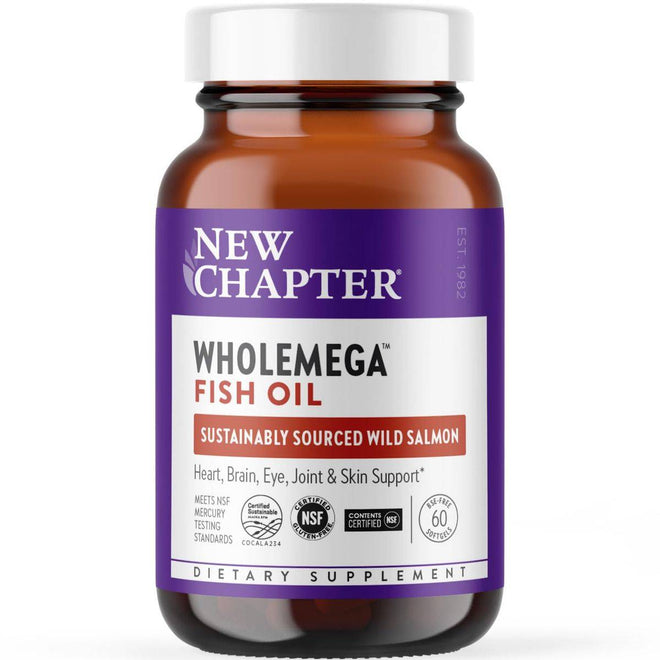 New Chapter Wholemega Fish oil 1000mg 60 Softgels