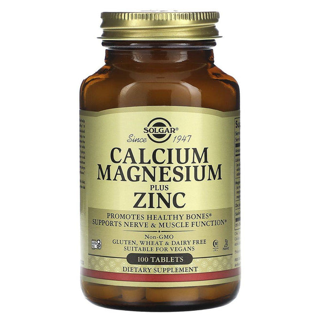 Solgar Calcium Magnesium Plus Zinc 100 Tablets