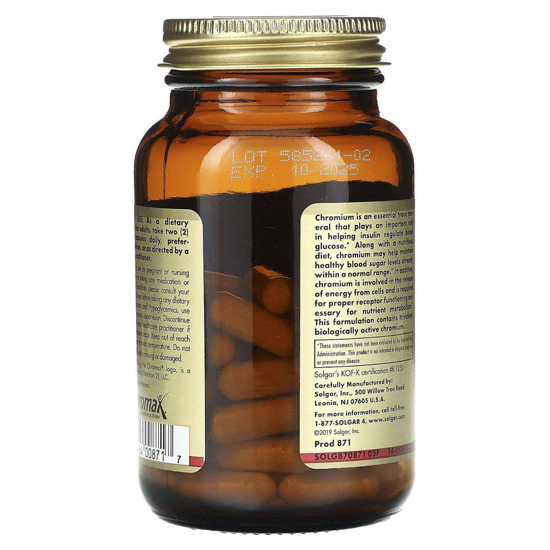 Solgar Chromium Picolinate 500mcg 60 VegeCapsules