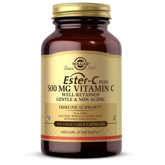 Solgar Ester C Vitamin C Plus 500mg 100 VegeCapsules