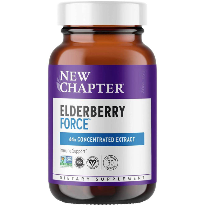 New Chapter Elderberry Force 64x Concentrated Extract 30 Capsules