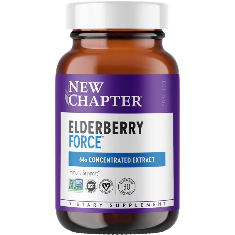 New Chapter Elderberry Force 64x Concentrated Extract 30 Capsules
