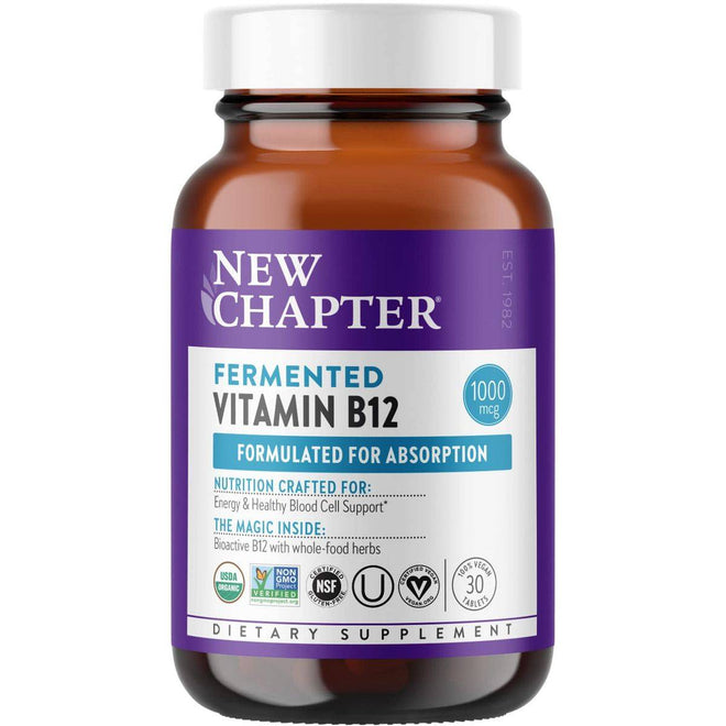 New Chapter Fermented Vitamin B12 1000mg 30 Tablets