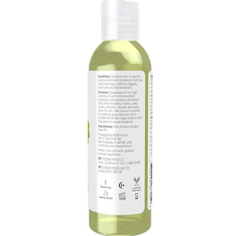 Now Solutions Grape Seed Oil 100% Pure 118ml