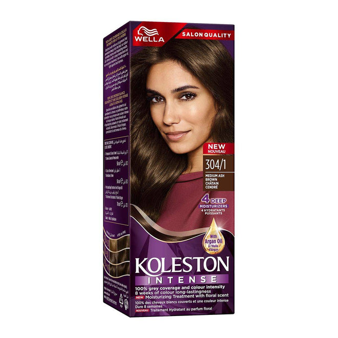 Wella Koleston Intense Hair Color 304/1 Medium Ash Brown