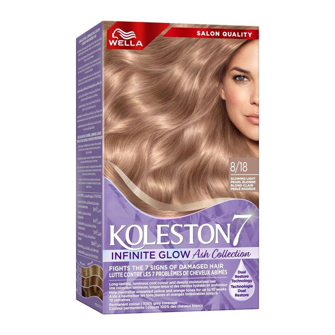 Wella Koleston Infinite Glow Ash Hair Color 8/18 Glowing Light Pearl Blonde