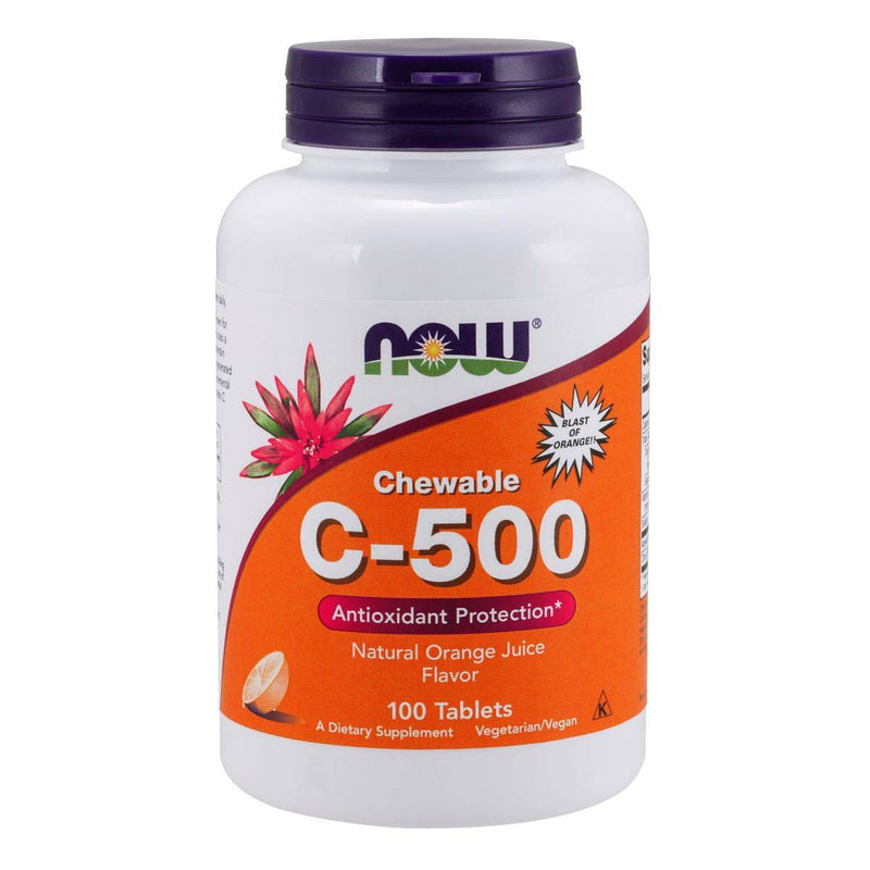 Now Vitamin C 500mg Orange 100 Chewable Tablets