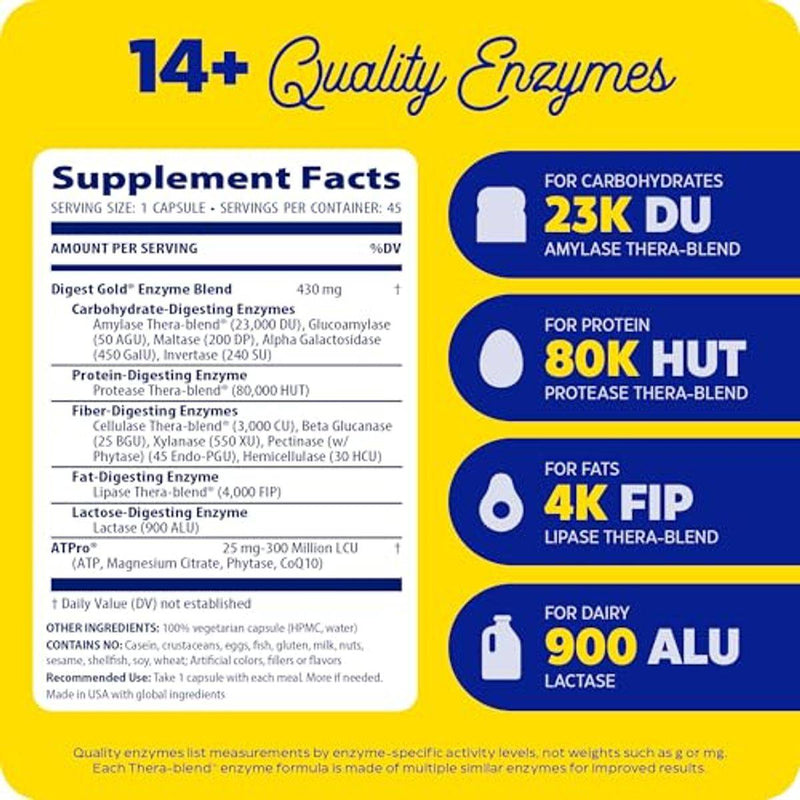 Enzymedica Digest Gold Atpro 45 Capsules