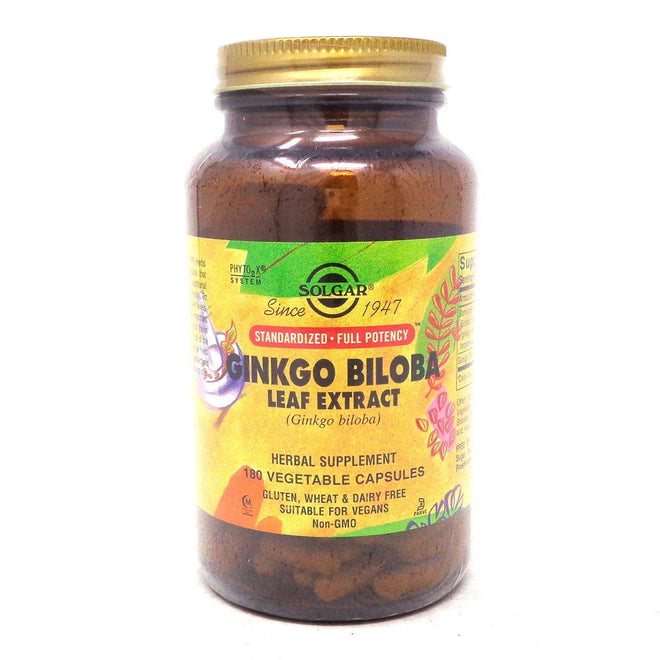 Solgar Full Potency Ginkgo Biloba Leaf Extract 180 VegeCapsules