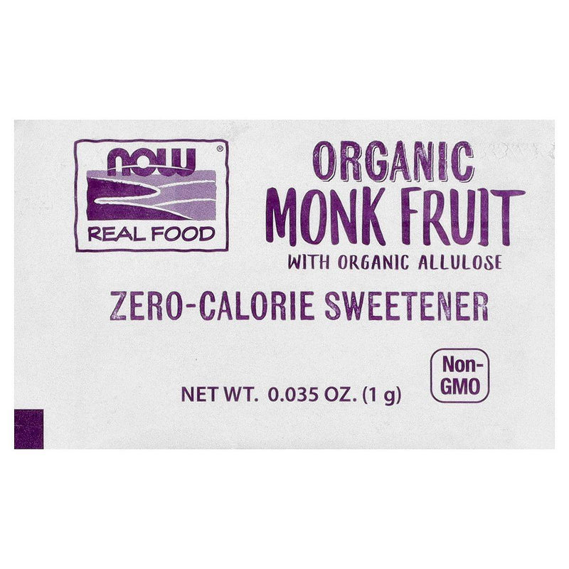 Now Sweetener Monk Fruit Organic 70 Packets