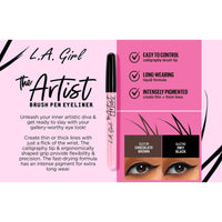 LA Girl The Artist Brush Pen Eyeliner Inky Black