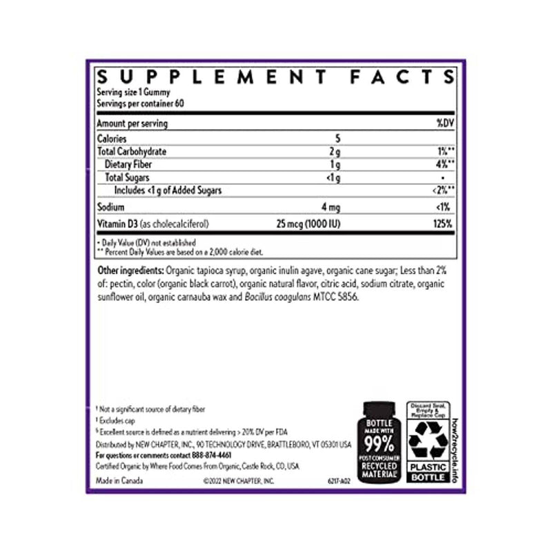 New Chapter Strength Support Vitamin D3+ 60 Gummies