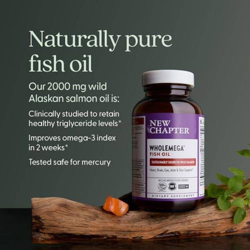 New Chapter Wholemega Fish oil 1000mg 60 Softgels
