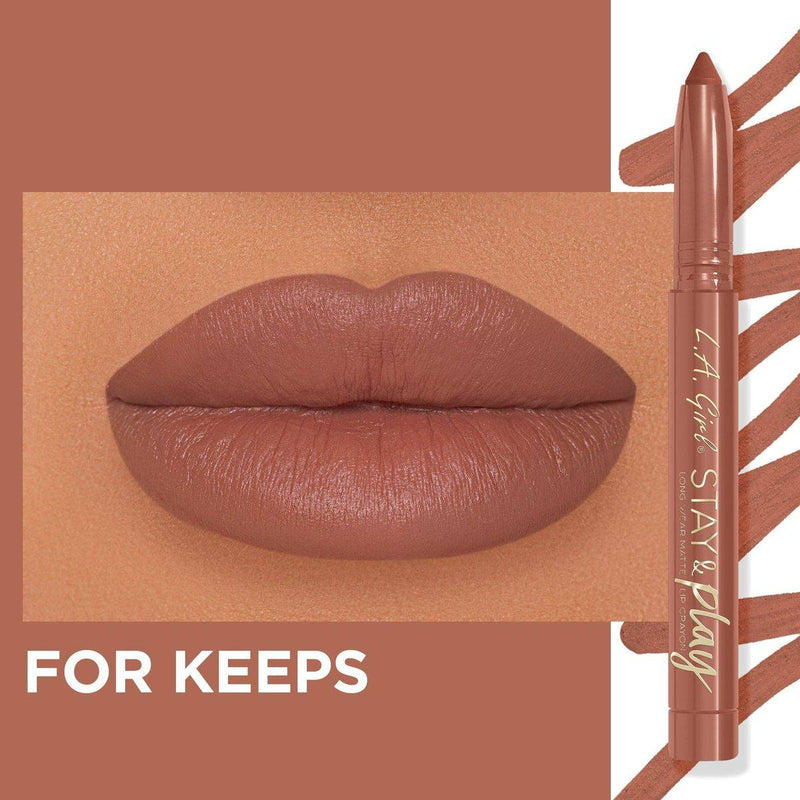 LA Girl Stay & Play Matte Lip Crayon For Keeps