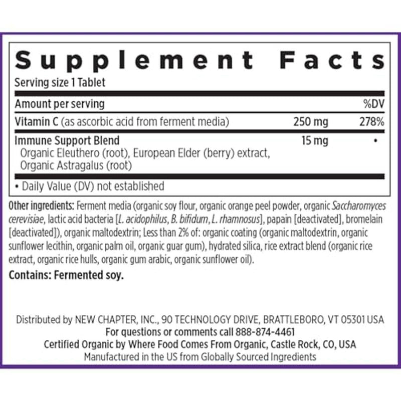New Chapter Fermented Vitamin C 250mg 60 Tablets