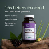 New Chapter Fermented Zinc Complex 60 Tablets