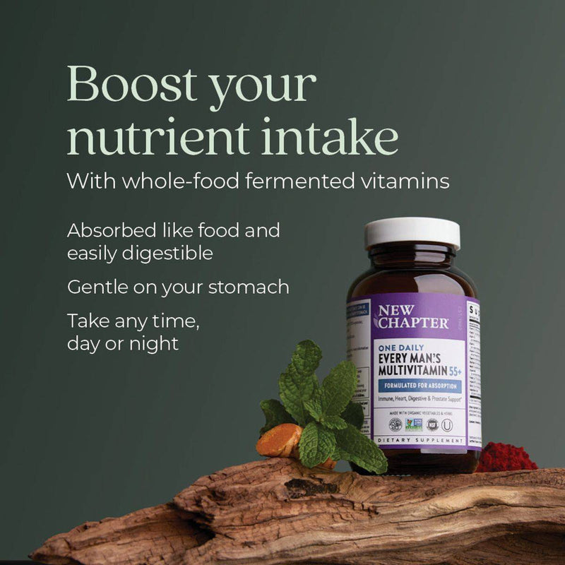 New Chapter One Daily Every Mans Multivitamin 55+ 72 Tablets