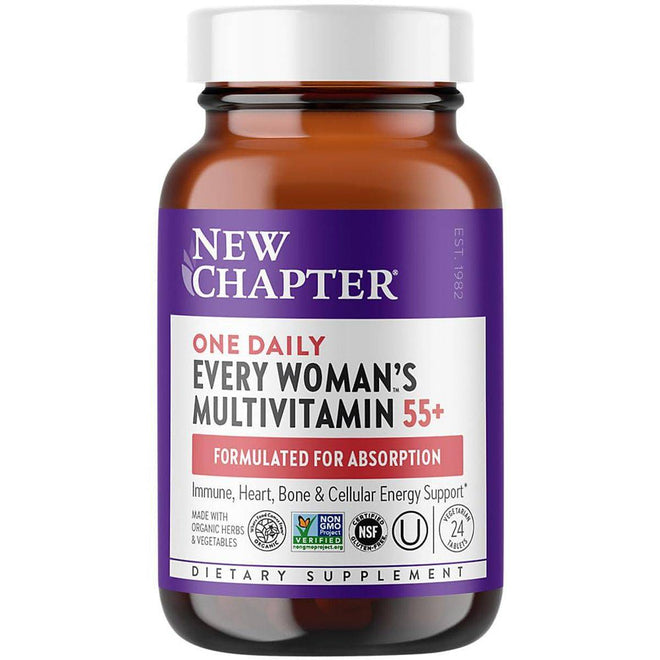 New Chapter One Daily Every Woman Multivitamin 55+ 72 Tablets