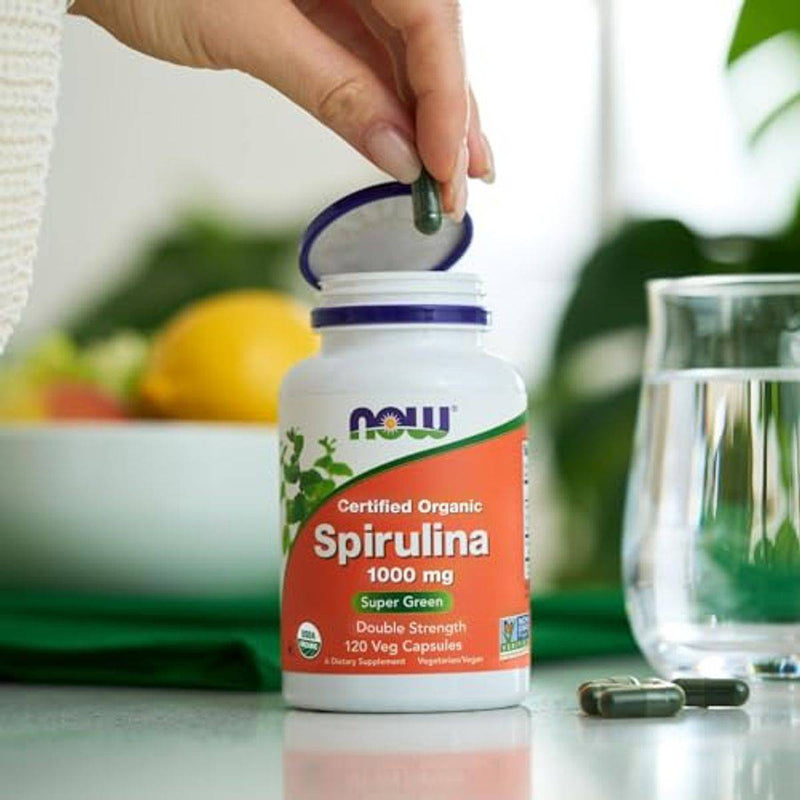 Now Spirulina 1000mg Organic 120 Tablets