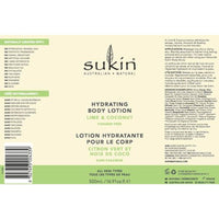 Sukin Body Lotion Hydrating Lime & Coconut 500ml