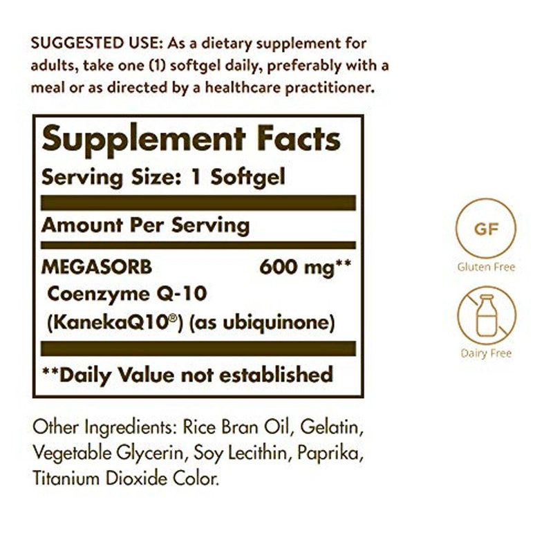 Solgar CoQ10 600mg 30 Softgels
