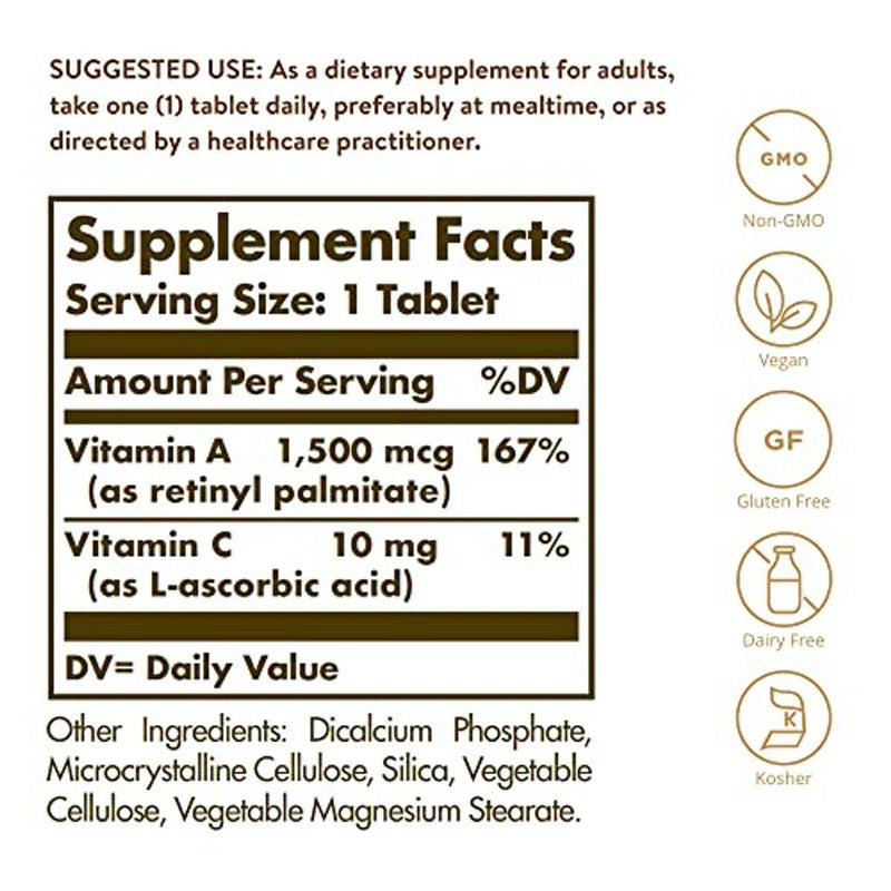 Solgar Dry Vitamin  5000IU 100 Tablets