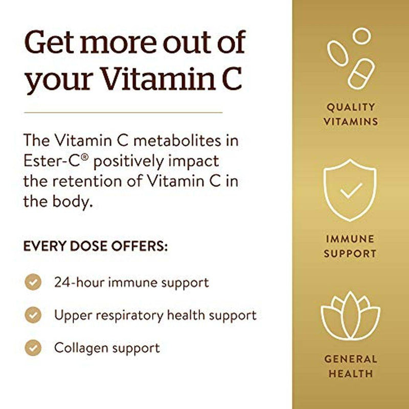 Solgar Ester C Vitamin C Plus 1000mg 60 Tablets