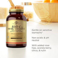 Solgar Ester C Vitamin C Plus 500mg 100 VegeCapsules