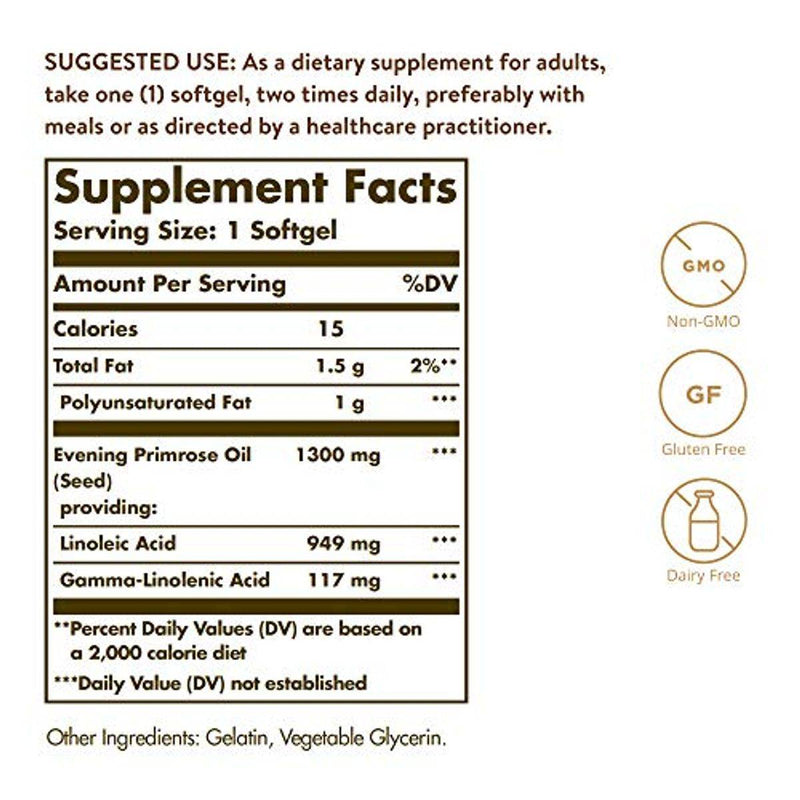Solgar Evening Primrose Oil 1300mg 60 Softgels