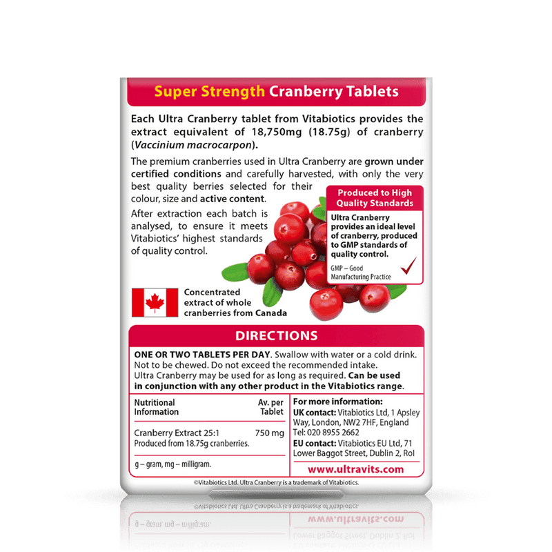 Vitabiotics Ultra Cranberry 30 Tablets