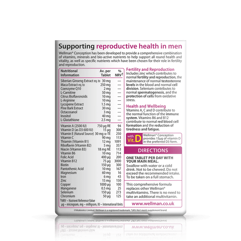 Vitabiotics Wellman Conception 30 Tablets