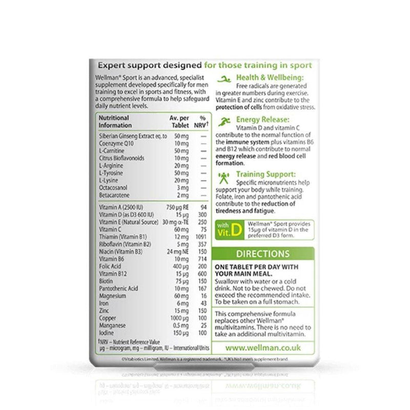 Vitabiotics Wellman Sport 30 Tablets