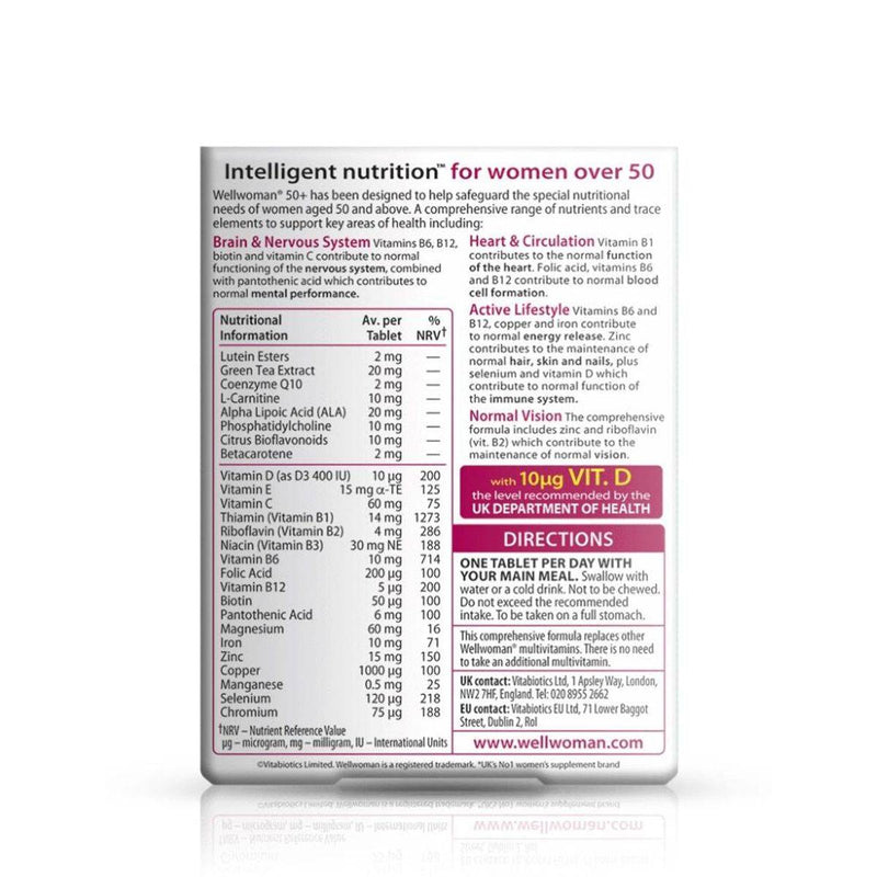 Vitabiotics Wellwoman 50+ 30 Tablets