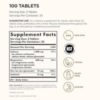 Solgar Calcium Magnesium Plus Zinc 100 Tablets