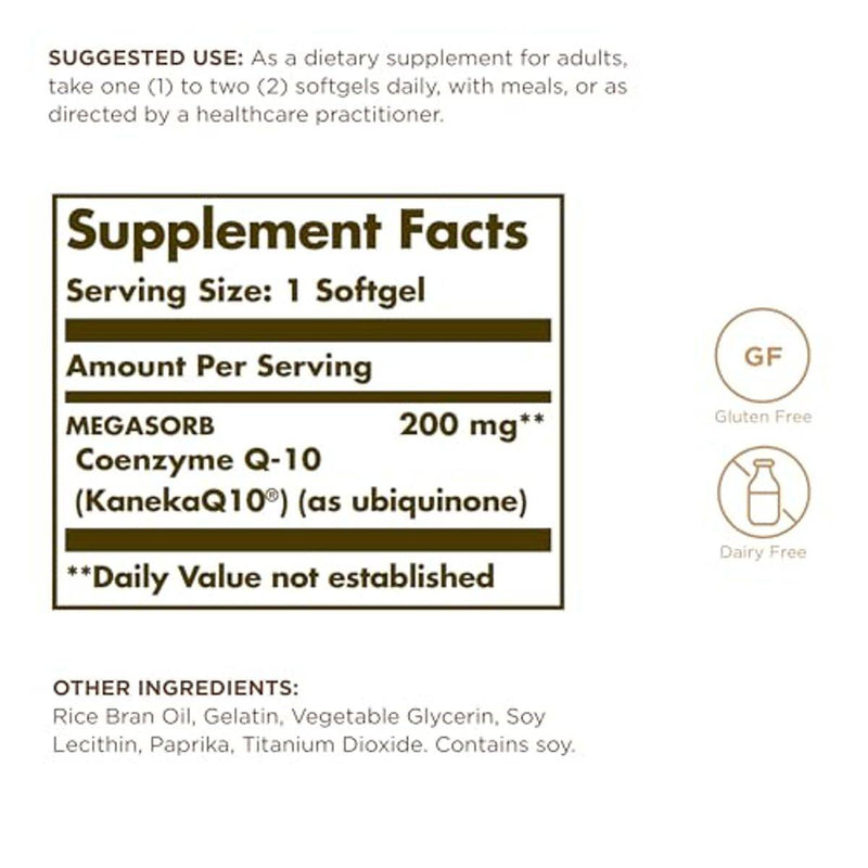 Solgar CoQ10 200mg 30 Softgels