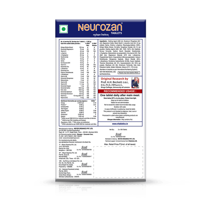 Vitabiotics Neurozan 30 Tablets